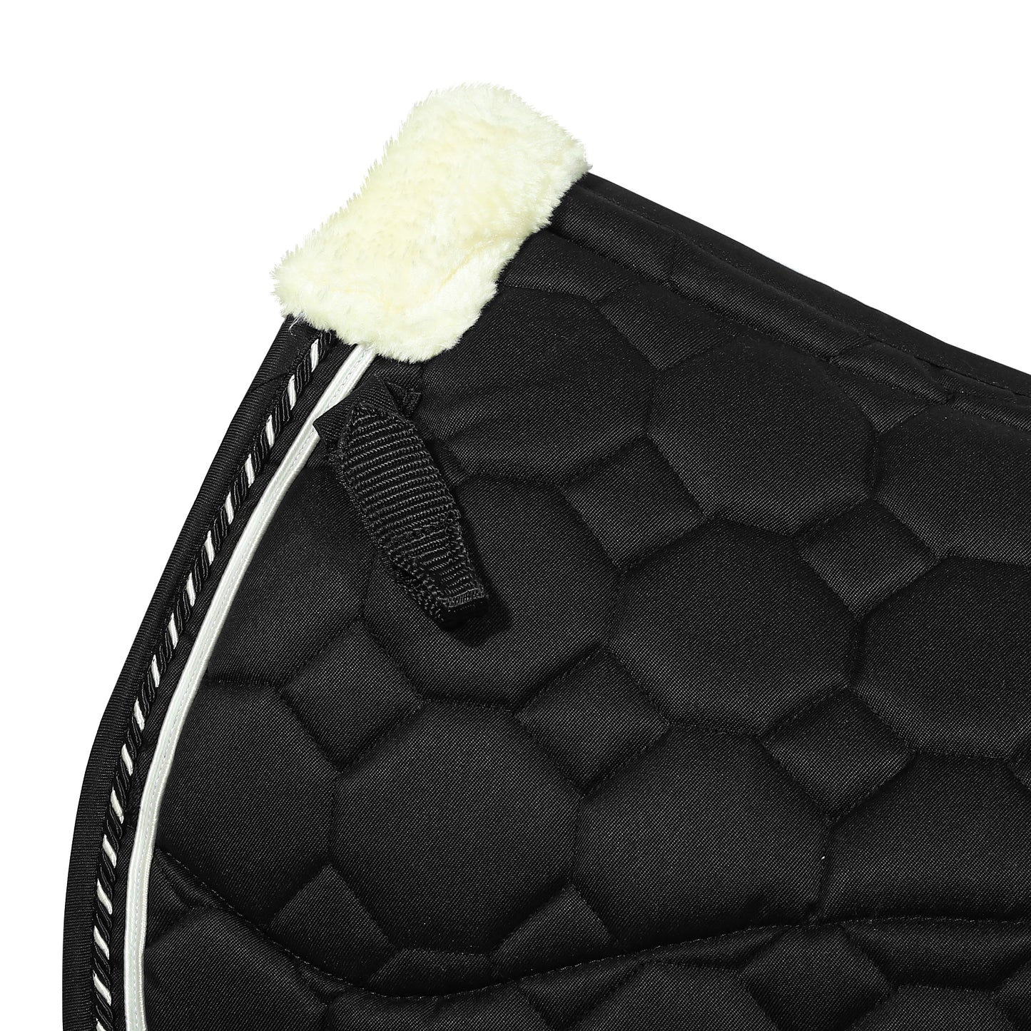 Equine Couture Luxe Saddle Pad with White Sherpa Fleece lining