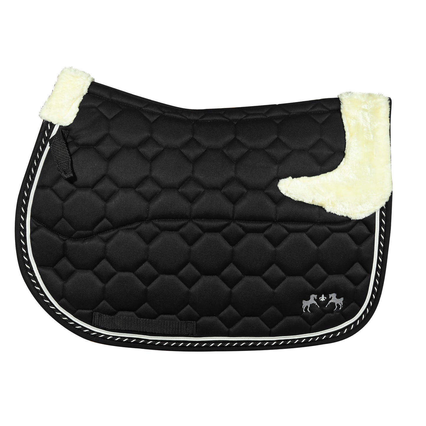 Equine Couture Luxe Saddle Pad with White Sherpa Fleece lining