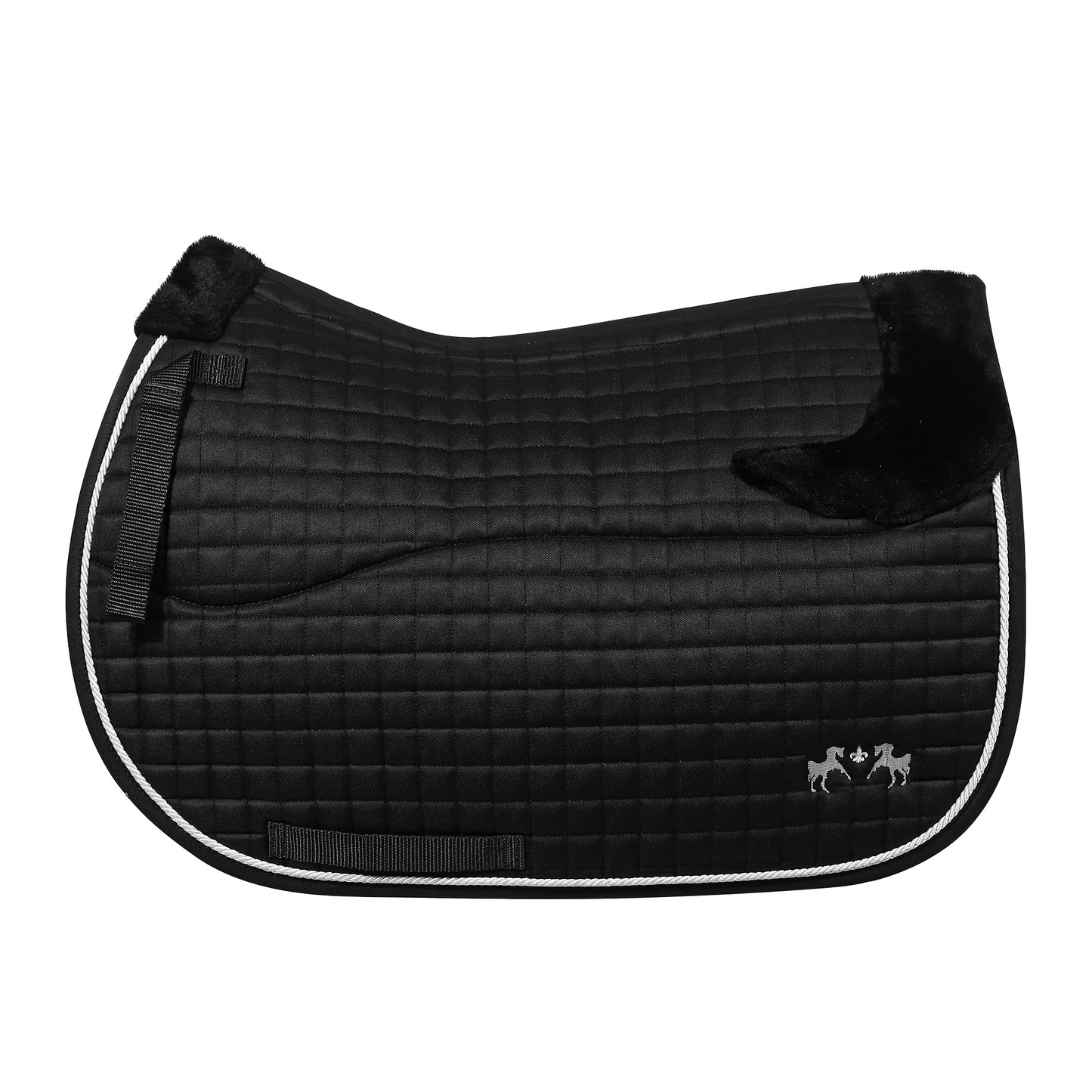 Equine Couture Regal Saddle Pad with White Sherpa Fleece and CoolMax lining