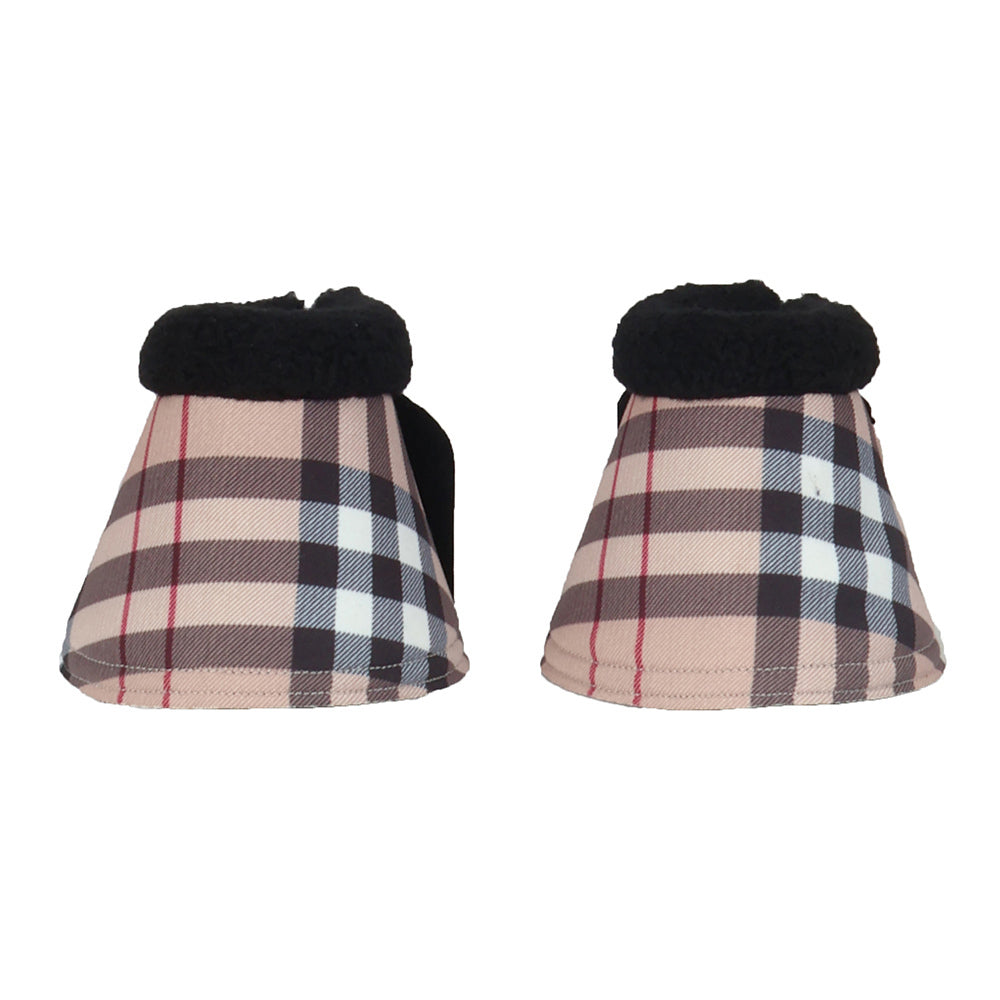 Dapplebay Holiday Plaid Bell Boots-Tan