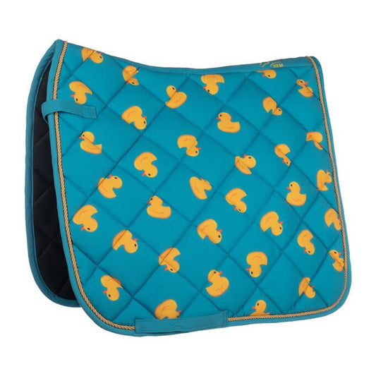 HKM Naples Saddle Pad-Blue/Yellow