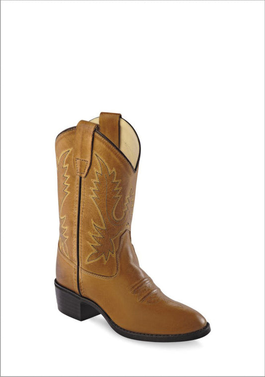 Old West Youth Tan Canyon Round Toe Boot