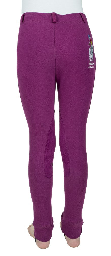 TuffRider Children's Thelwell Sweep Embroidered Pull-On Knee Patch Jods