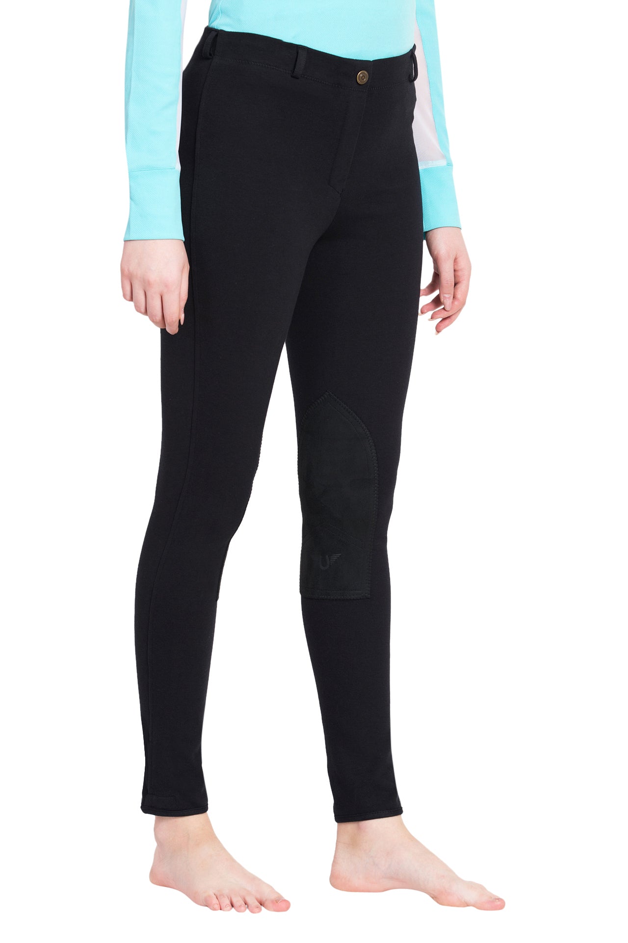 TuffRider Ladies Cotton Pull-On Knee Patch Plus Breeches_534