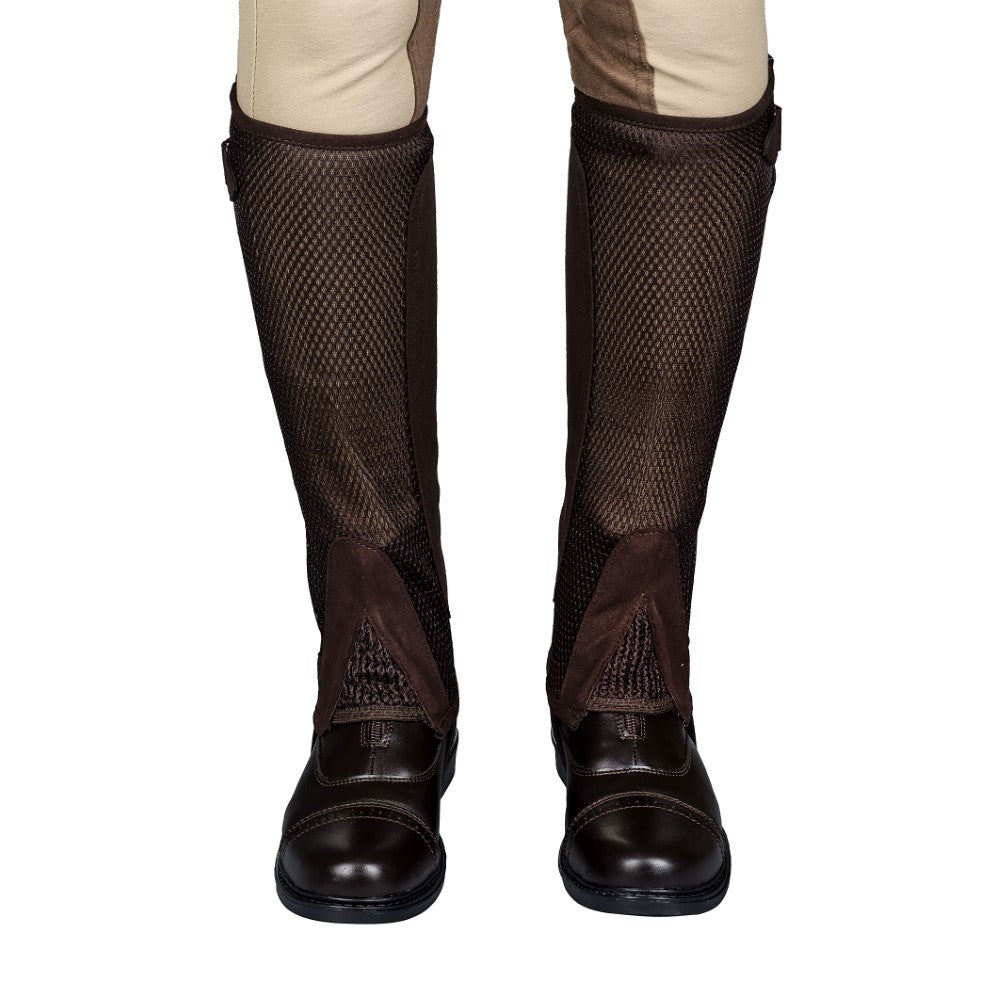 TuffRider Ladies Double Up Air Mesh Half Chap and Glove Set
