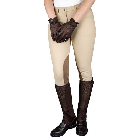 TuffRider Ladies Double Up Air Mesh Half Chap and Glove Set