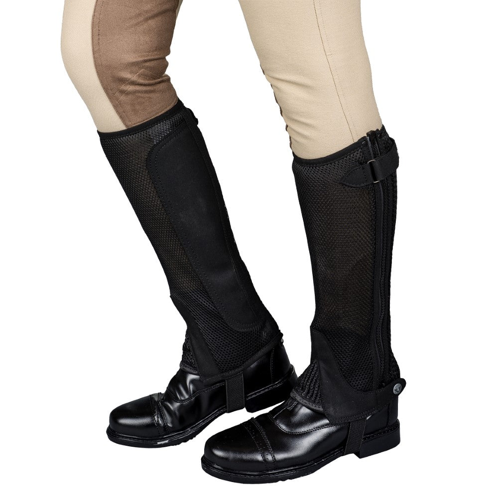 TuffRider Ladies Double Up Air Mesh Half Chap and Glove Set