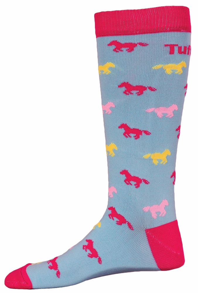 TuffRider Neon Pony Kids Socks_895