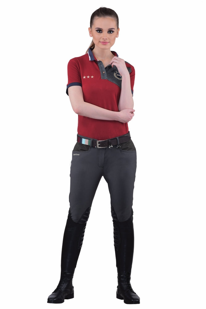 Equine Couture Ladies Oslo Silicone Knee Patch Breeches_161