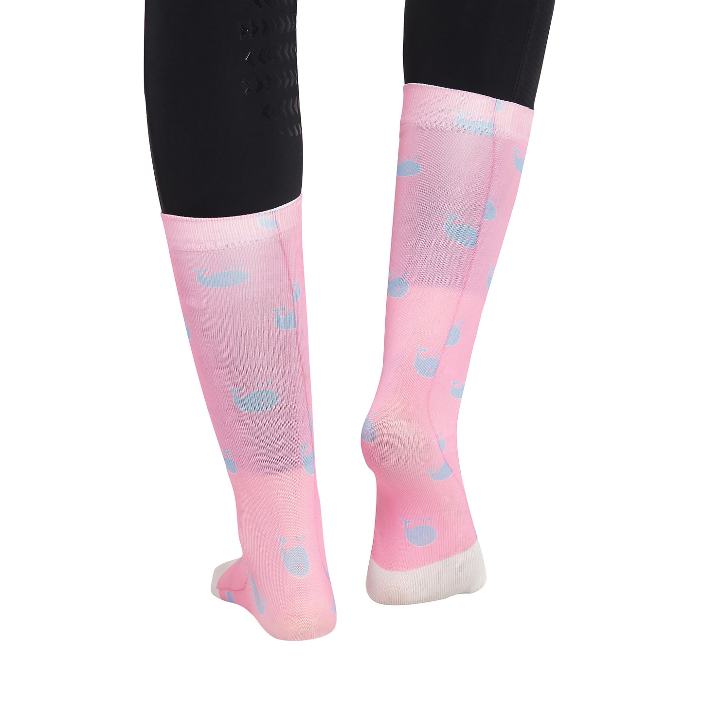 Equine Couture Ladies Whales Half Padded Knee Hi Boot Socks_1752