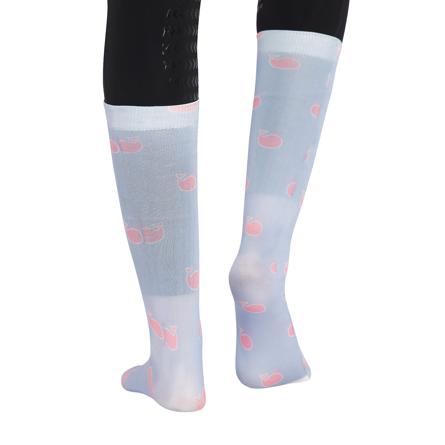 Equine Couture Ladies Whales Half Padded Knee Hi Boot Socks_1756
