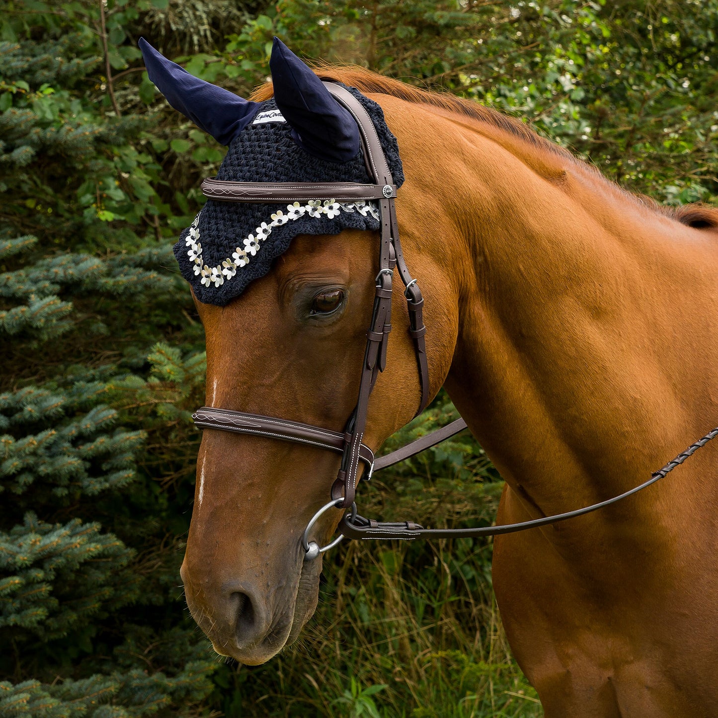 Equine Couture Floral Fly Bonnet_1