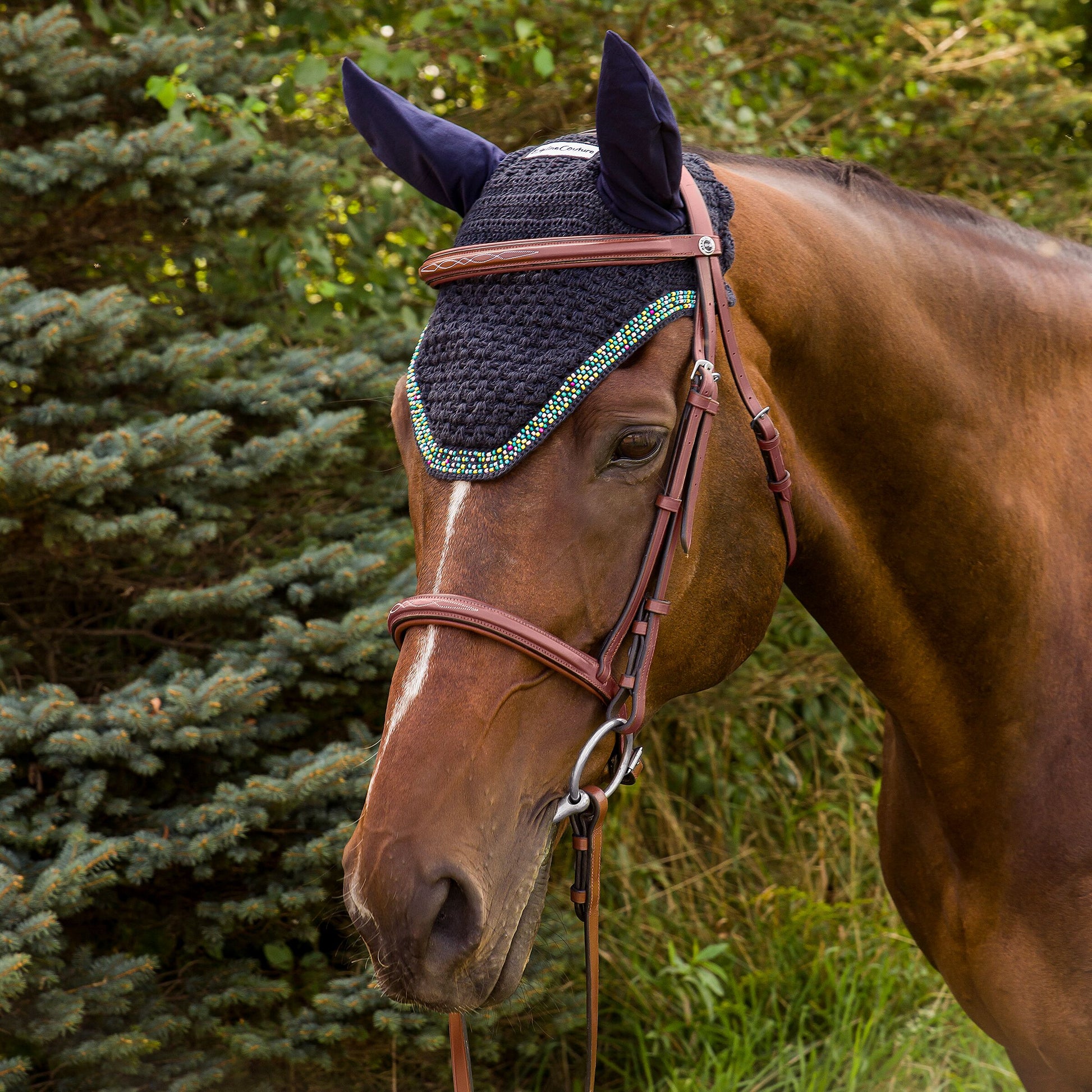 Equine Couture Beaded Fly Bonnet_5336