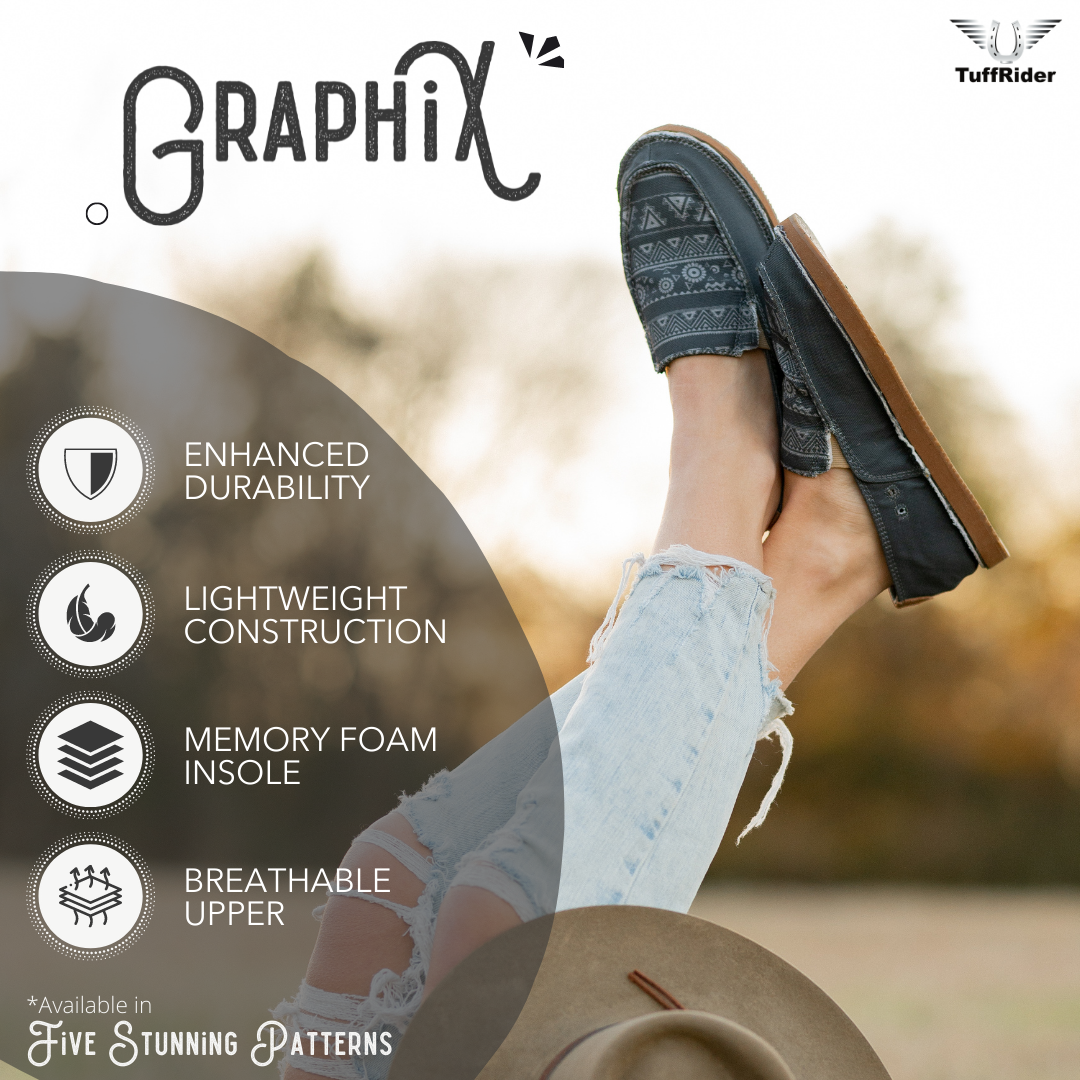 TuffRider Women Slip-On Canvas Graphix Shoes