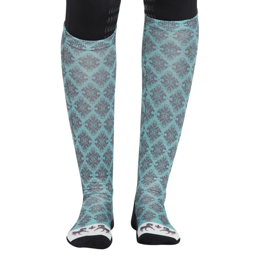 Equine Couture Ladies Tara Technical Padded Knee Hi Boot Socks_7