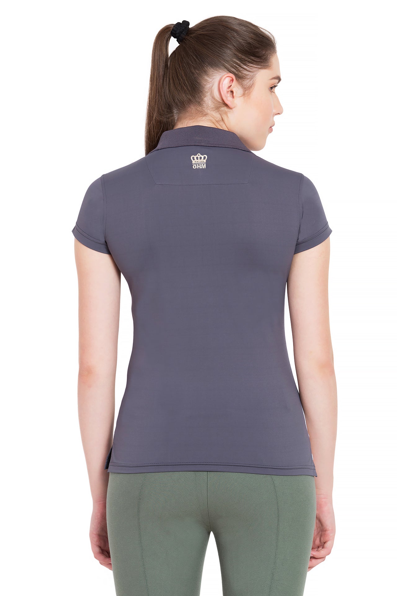George H Morris Ladies Pro Sport Short Sleeve Polo Sport Shirt_4626
