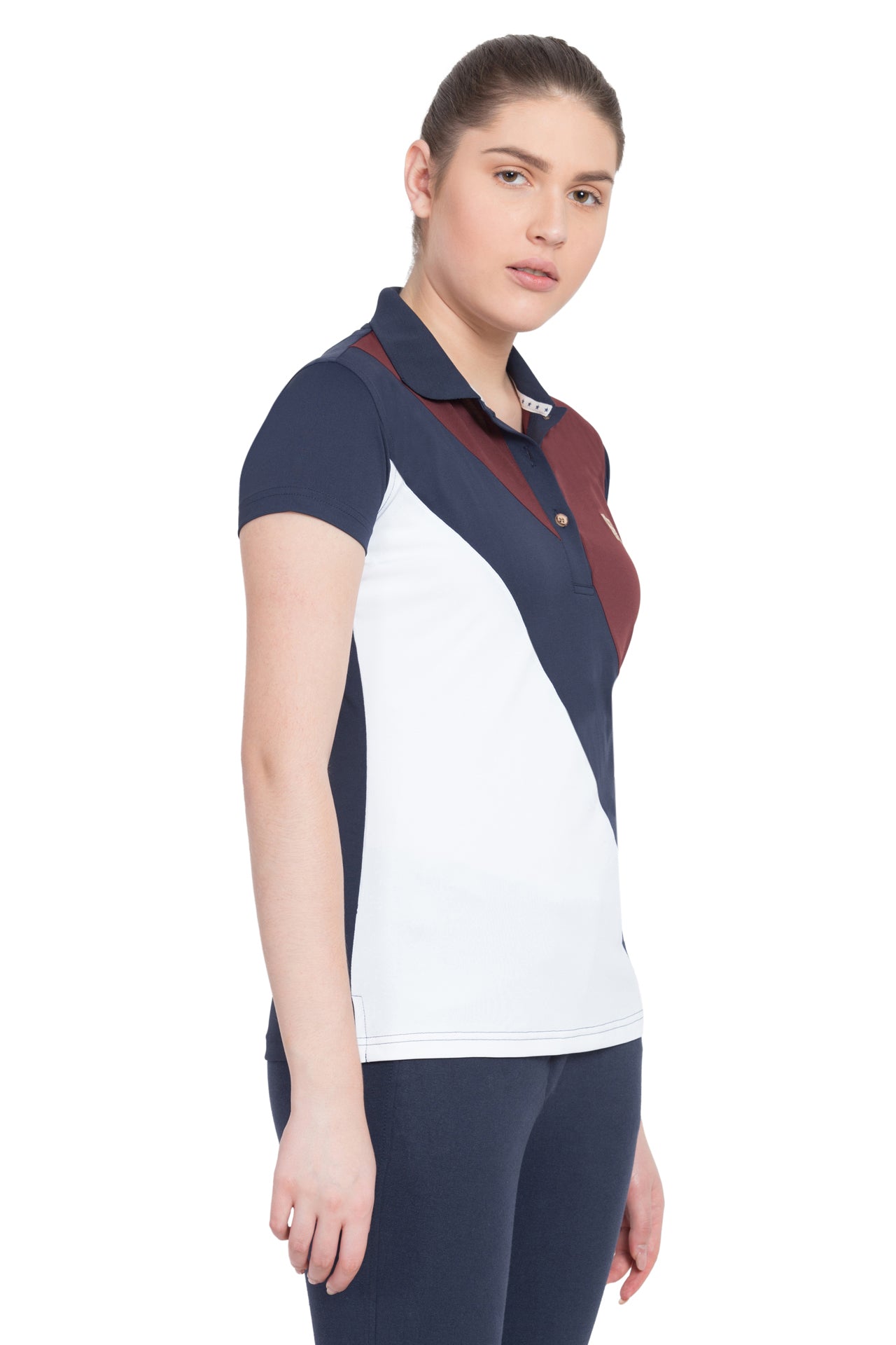 George H Morris Ladies Pro Sport Short Sleeve Polo Sport Shirt_4630