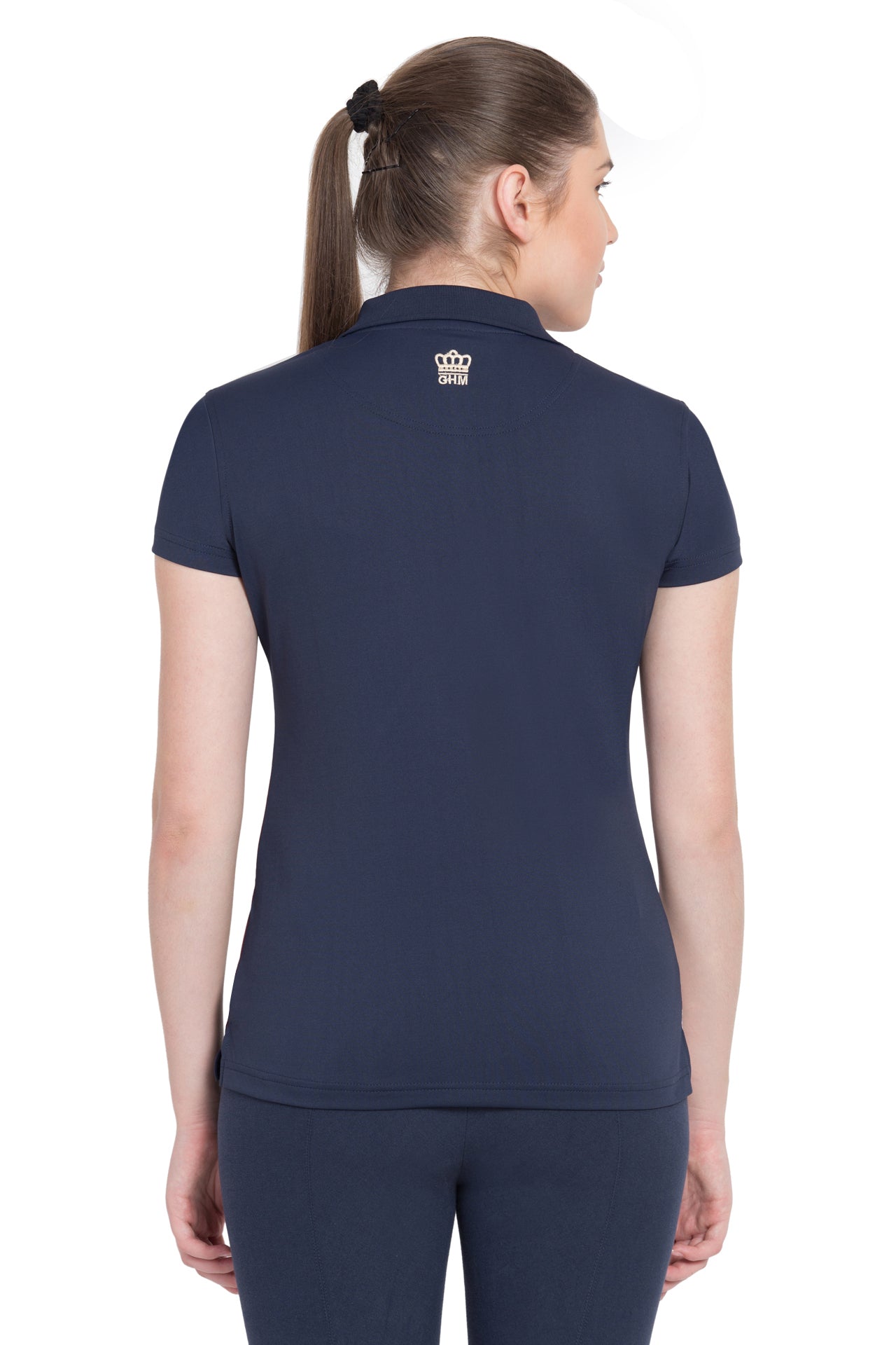 George H Morris Ladies Pro Sport Short Sleeve Polo Sport Shirt_4631
