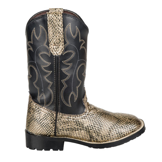 TuffRider Youth Black Snake in My Boot Western Leather Boots