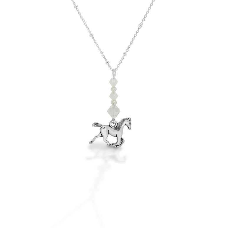 Kasaro Designs Beaded Horse Sterling Chain Necklace_3
