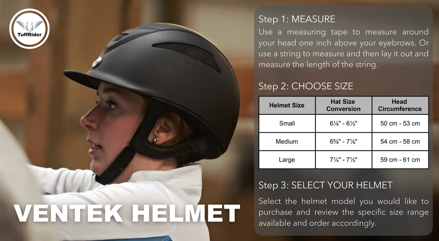 TuffRider Ventek Matte Finished Helmet