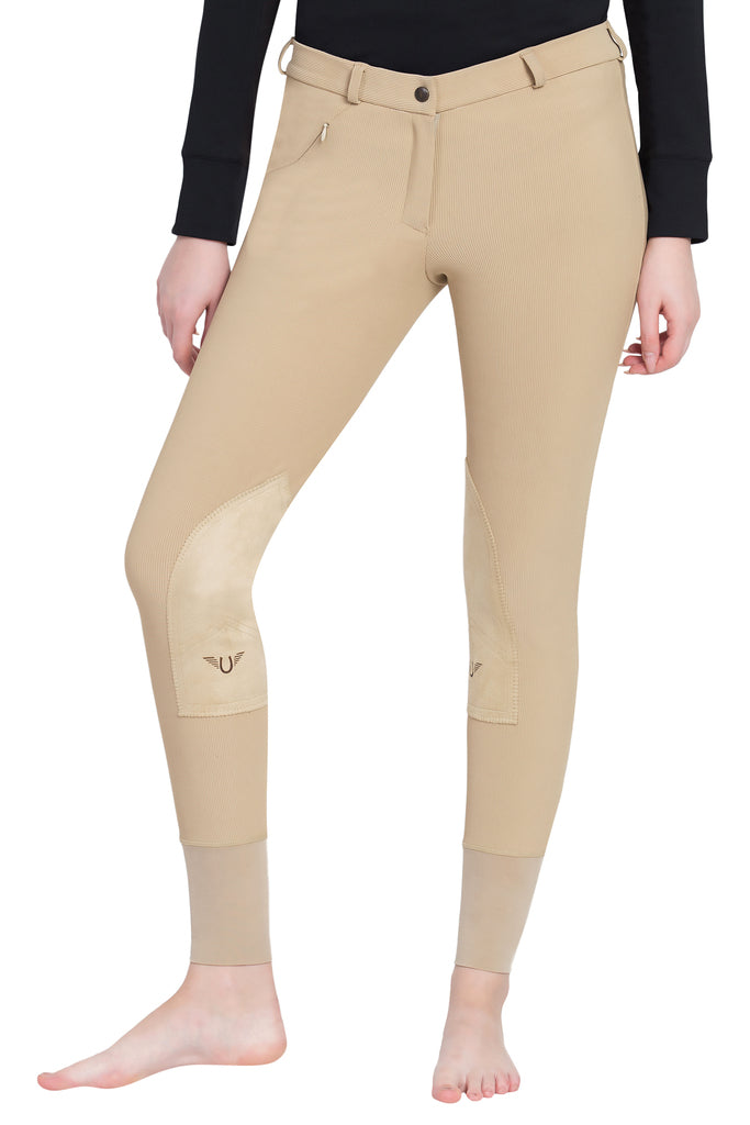 TuffRider Ladies Ribb Lowrise Knee Patch Breeches_12