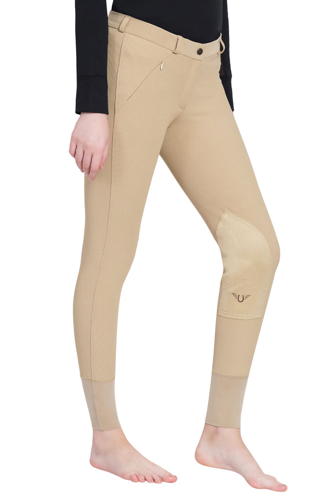 TuffRider Ladies Ribb Lowrise Knee Patch Breeches_13
