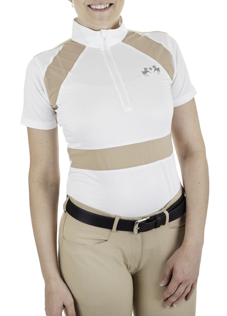 Equine Couture Ladies Nicolette Equicool Short Sleeve Show Shirt_7