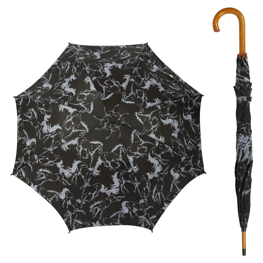 AWST Int'l Lila Umbrella - Linear Horses