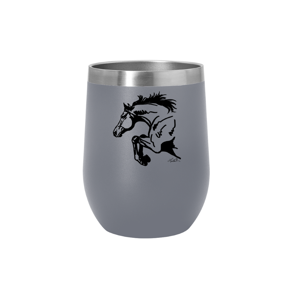 AWST Int'l 12 oz Stainless Steel Wine Tumbler w/ Slide Top Lila Jumper