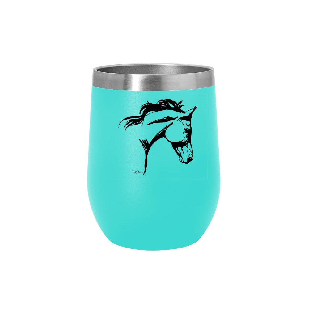 AWST Int'l 12 oz Stainless Steel Wine Tumbler w/ Slide Top Lila
