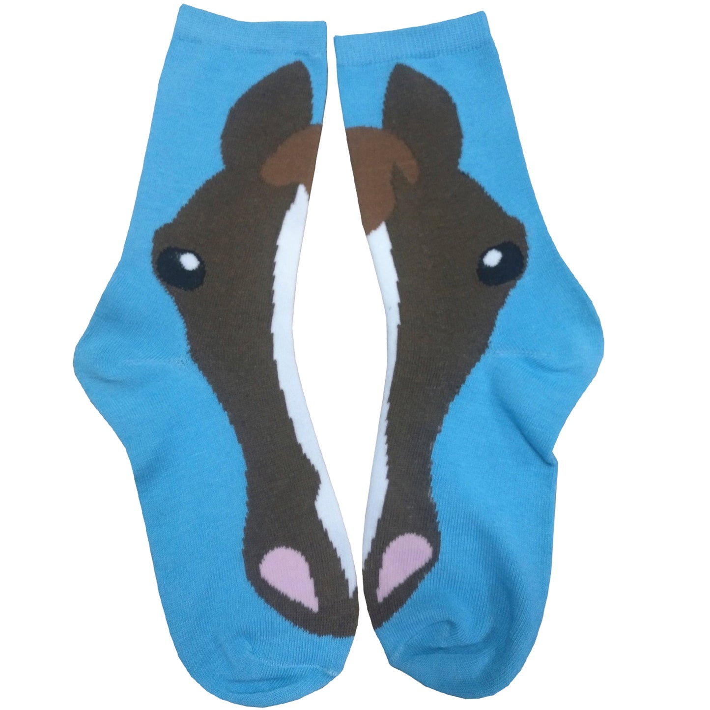 AWST Int'l Ladies' Horse Face Crew Socks-3 Pack