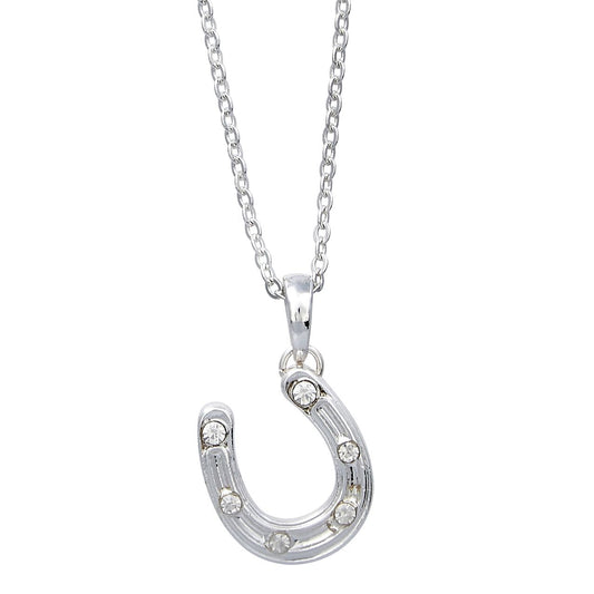 AWST Int'l Horseshoe Pendant Necklace w/Colorful Cowboy Hat Gift Box