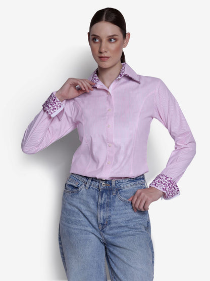 TuffRider Ladies ADEY Double Collar Check Shirt - Breeches.com