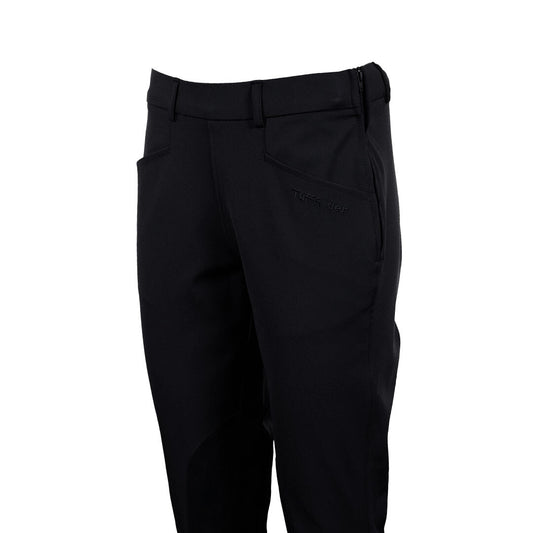 TuffRider Ladies Kentucky Side Zip Suede Knee Patch Jods-Black