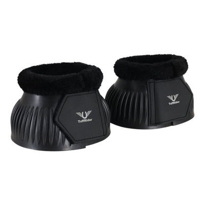 TuffRider Heavy-Duty Ribbed Adjustable Rubber Bell Boots with Fleece Trim