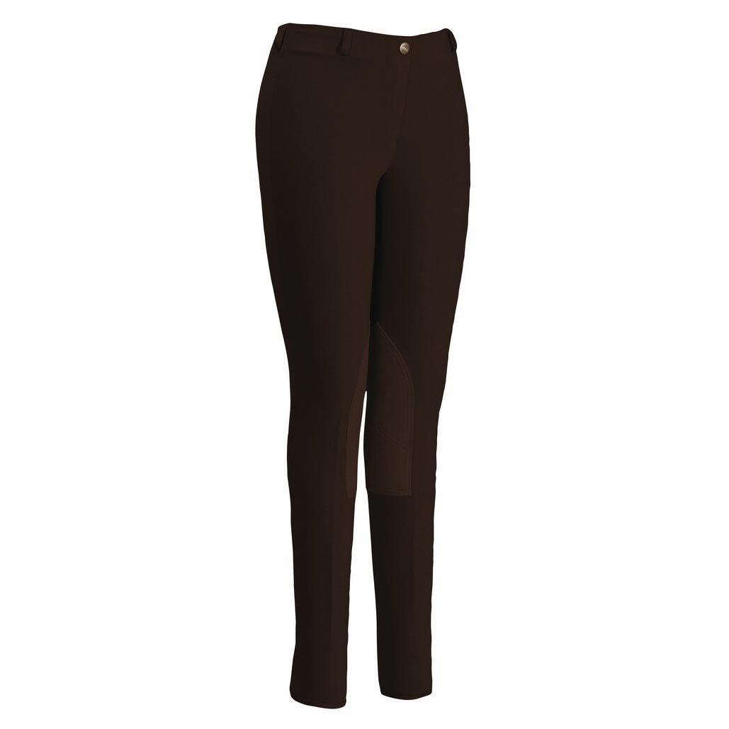 TuffRider Ladies Cotton Lowrise Pull-On Knee Patch Breeches