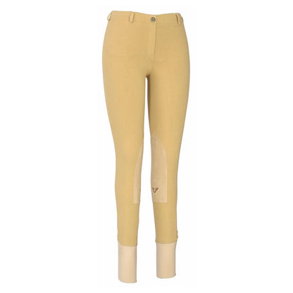 TuffRider Ladies Cotton Lowrise Pull-On Knee Patch Breeches