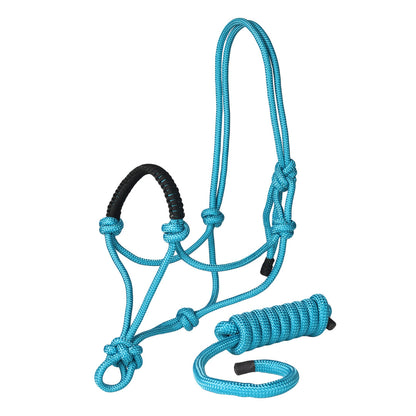 TuffRider Rugged Rope Halter Braided Noseband with matching lead