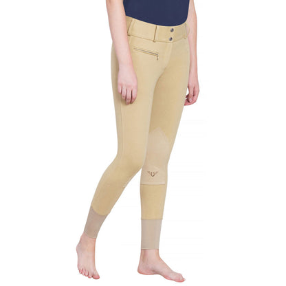 TuffRider Ladies Cotton Lowrise Wide Waistband Knee Patch Breeches