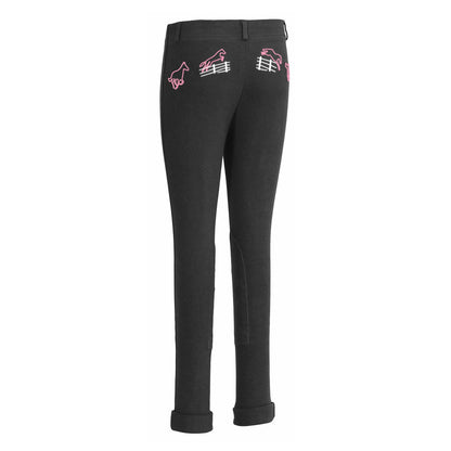 TuffRider Children's Cotton Embroidered Pull-On Jodhpurs