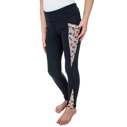 TuffRider Kids Minerva 3 Season Printed Knee Patch Tights