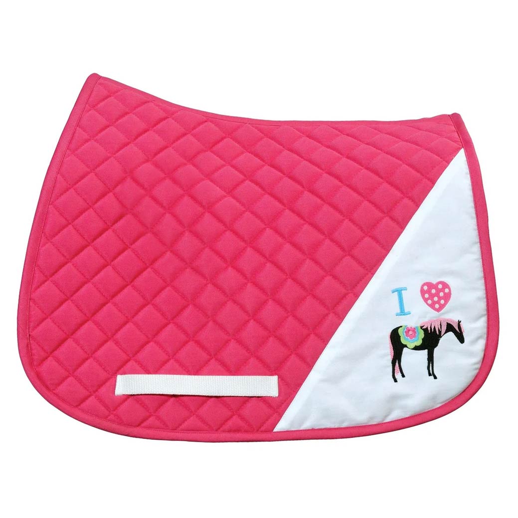 TuffRider I Heart Pony Girl Saddle Pad