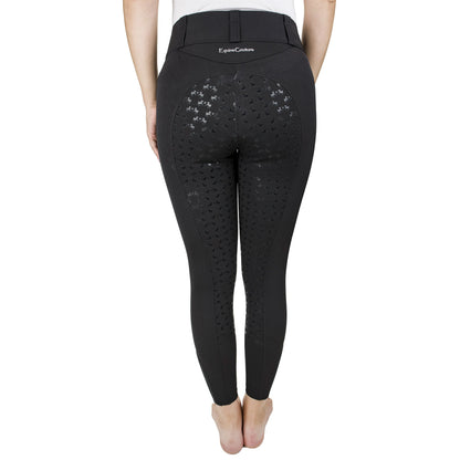 Equine Couture Women Nicole Full Silicone Printed Seat Breeches in White