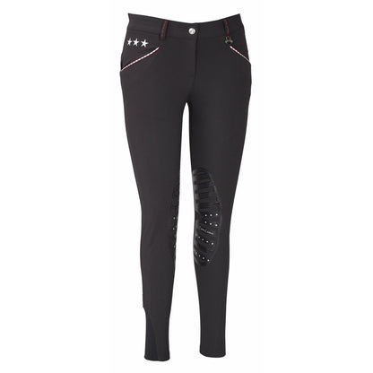 Equine Couture Ladies Stars & Stripes Silicone Knee Patch Breeches