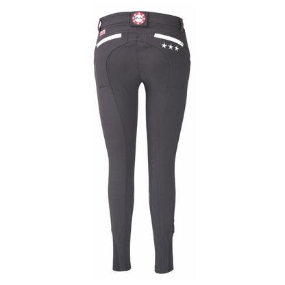 Equine Couture Ladies Stars & Stripes Silicone Knee Patch Breeches
