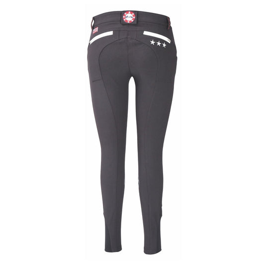 Equine Couture Ladies Stars & Stripes Silicone Knee Patch Breeches