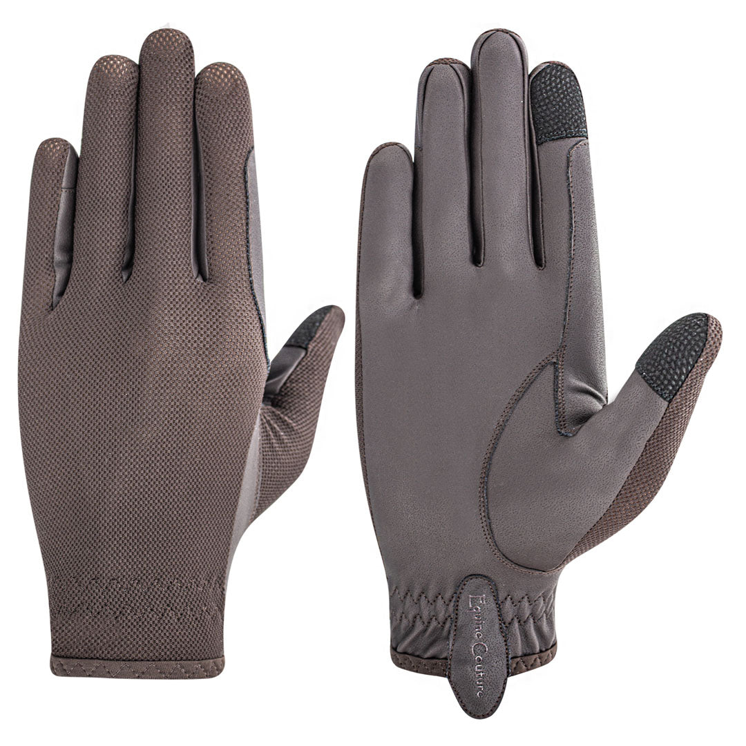 Equine Couture Aerocool Hook and Loop Adjustable Touch Screen Riding Gloves