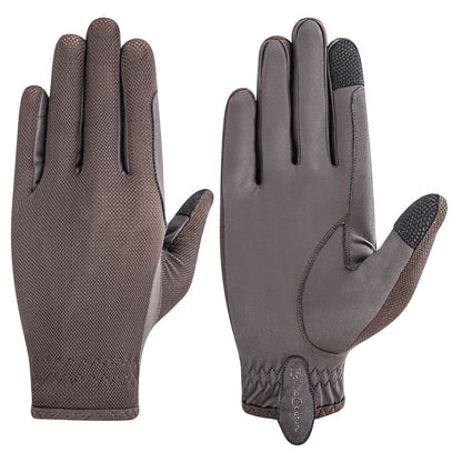 Equine Couture Aerocool Hook and Loop Adjustable Touch Screen Riding Gloves