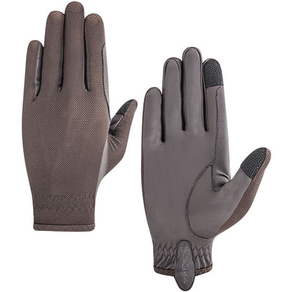 Equine Couture Aerocool Hook and Loop Adjustable Touch Screen Riding Gloves